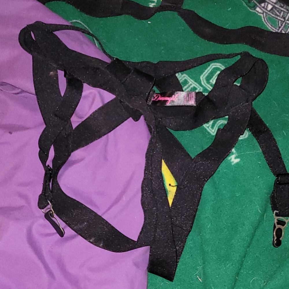 Sexy black strap outfit